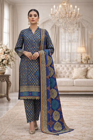 Swiss Lawn Unstitched 3 Piece Mystery - Z1401
