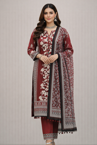 Swiss Lawn Unstitched 3 Piece Mystery - Z1401
