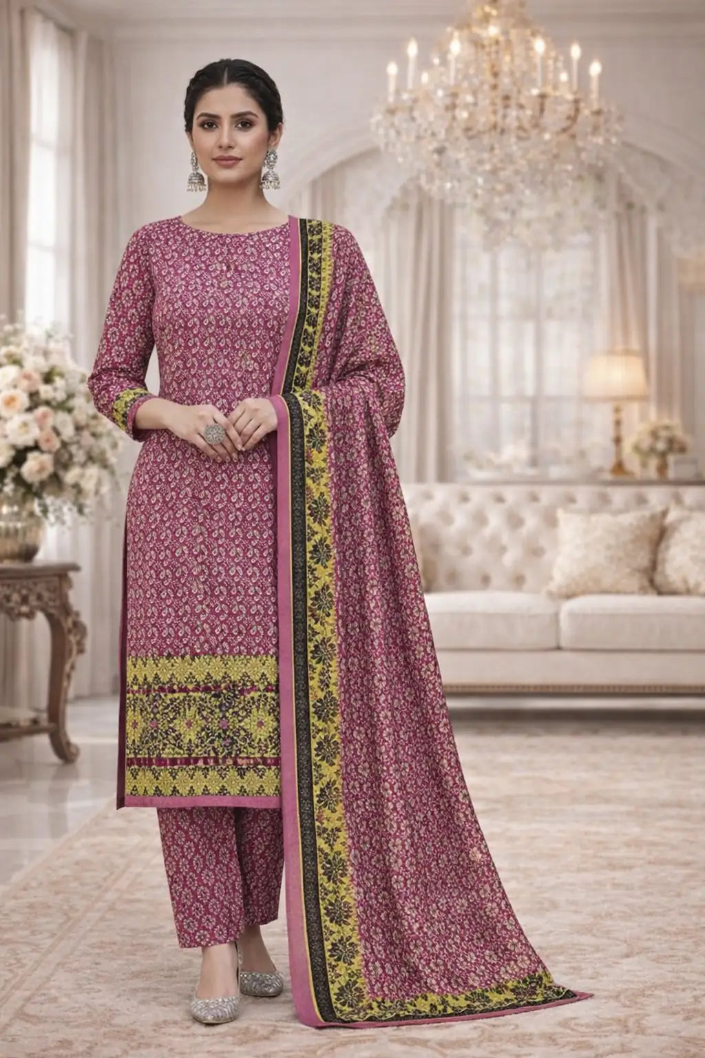 Swiss Lawn Unstitched 3 Piece Mystery - Z1401