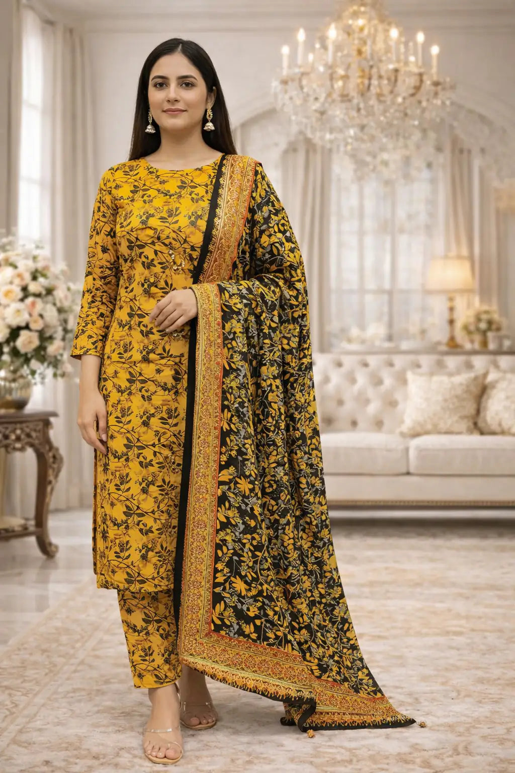 Swiss Lawn Unstitched 3 Piece Mystery - Z1401