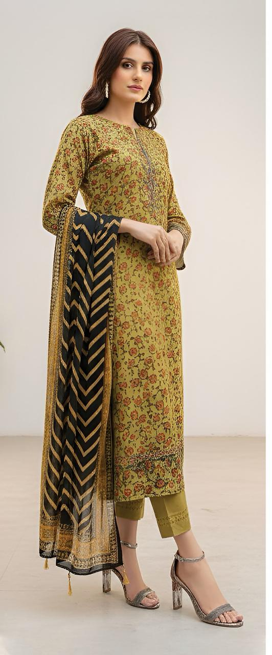 Swiss Lawn Unstitched 3 Piece Mystery - Z1401