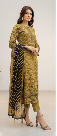 Swiss Lawn Unstitched 3 Piece Mystery - Z1401
