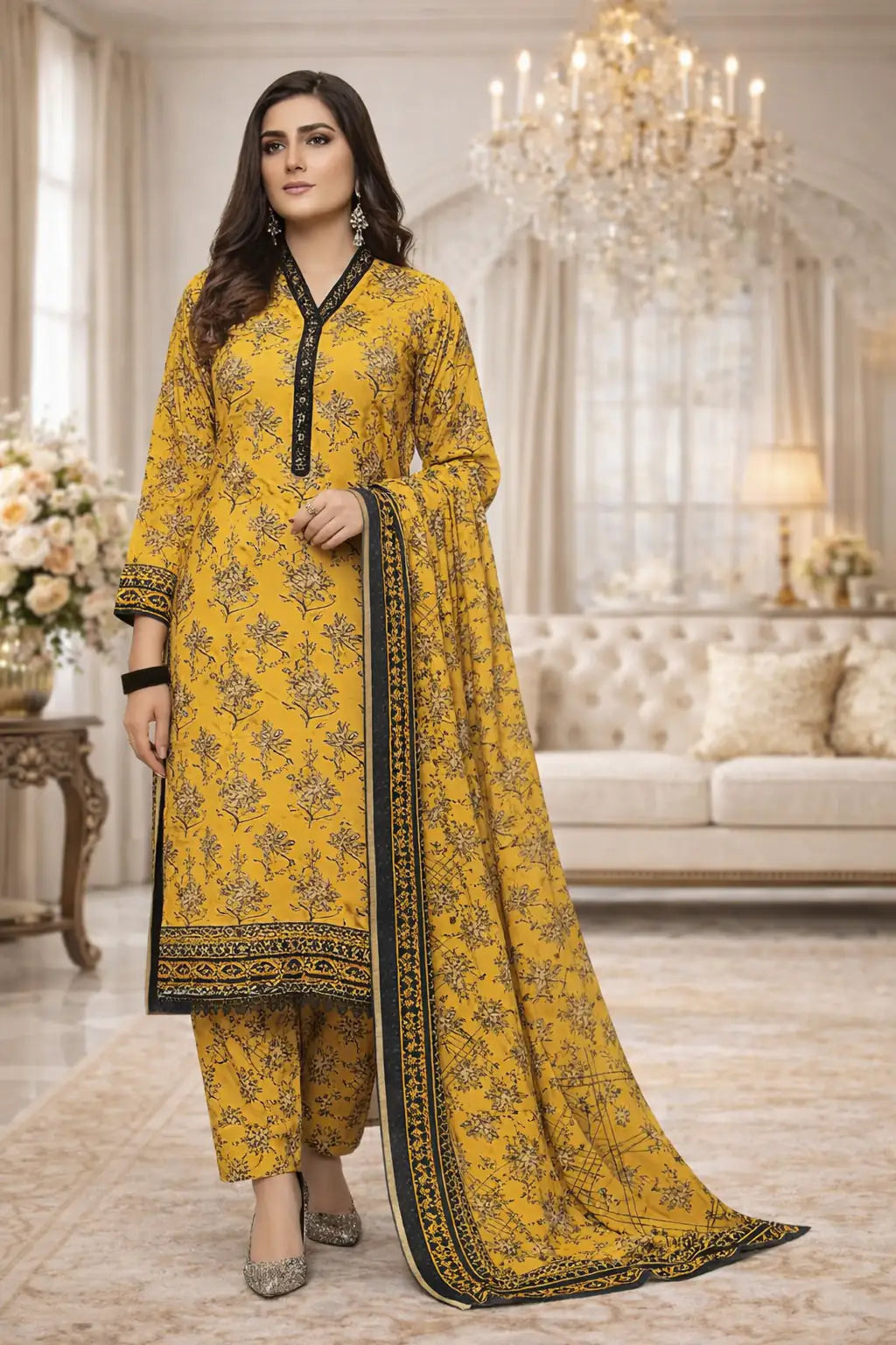 Swiss Lawn Unstitched 3 Piece Mystery - Z1401