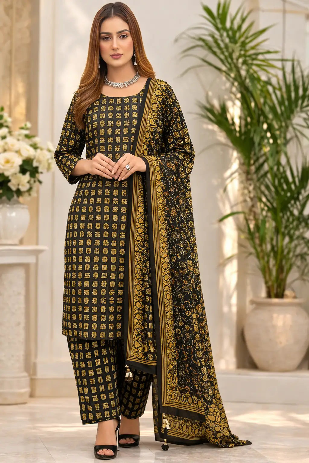 Swiss Lawn Unstitched 3 Piece Mystery - Z1401