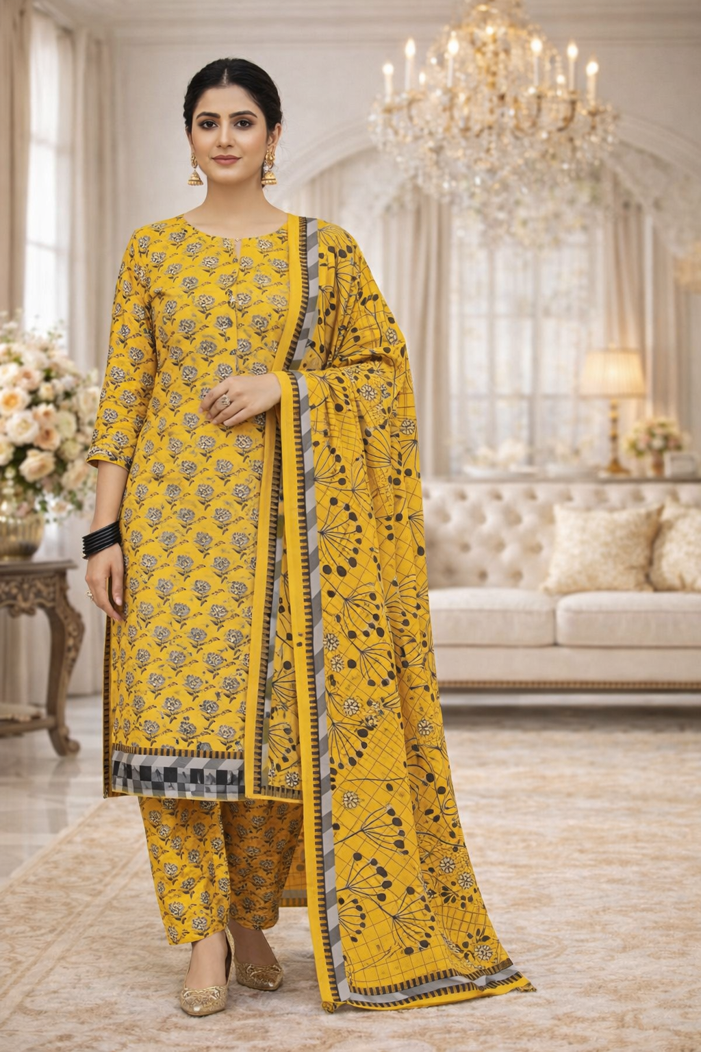Swiss Lawn Unstitched 3 Piece Mystery - Z1401