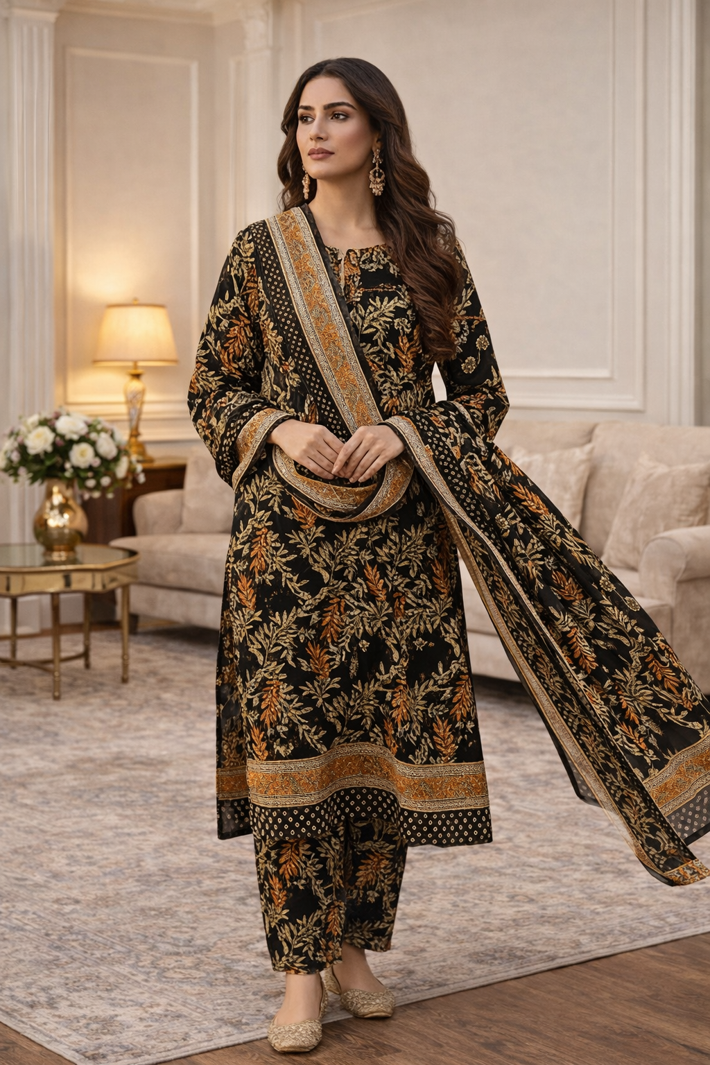 Swiss Lawn Unstitched 3 Piece Mystery - Z1401
