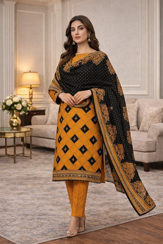 Swiss Lawn Unstitched 3 Piece Mystery - Z1401
