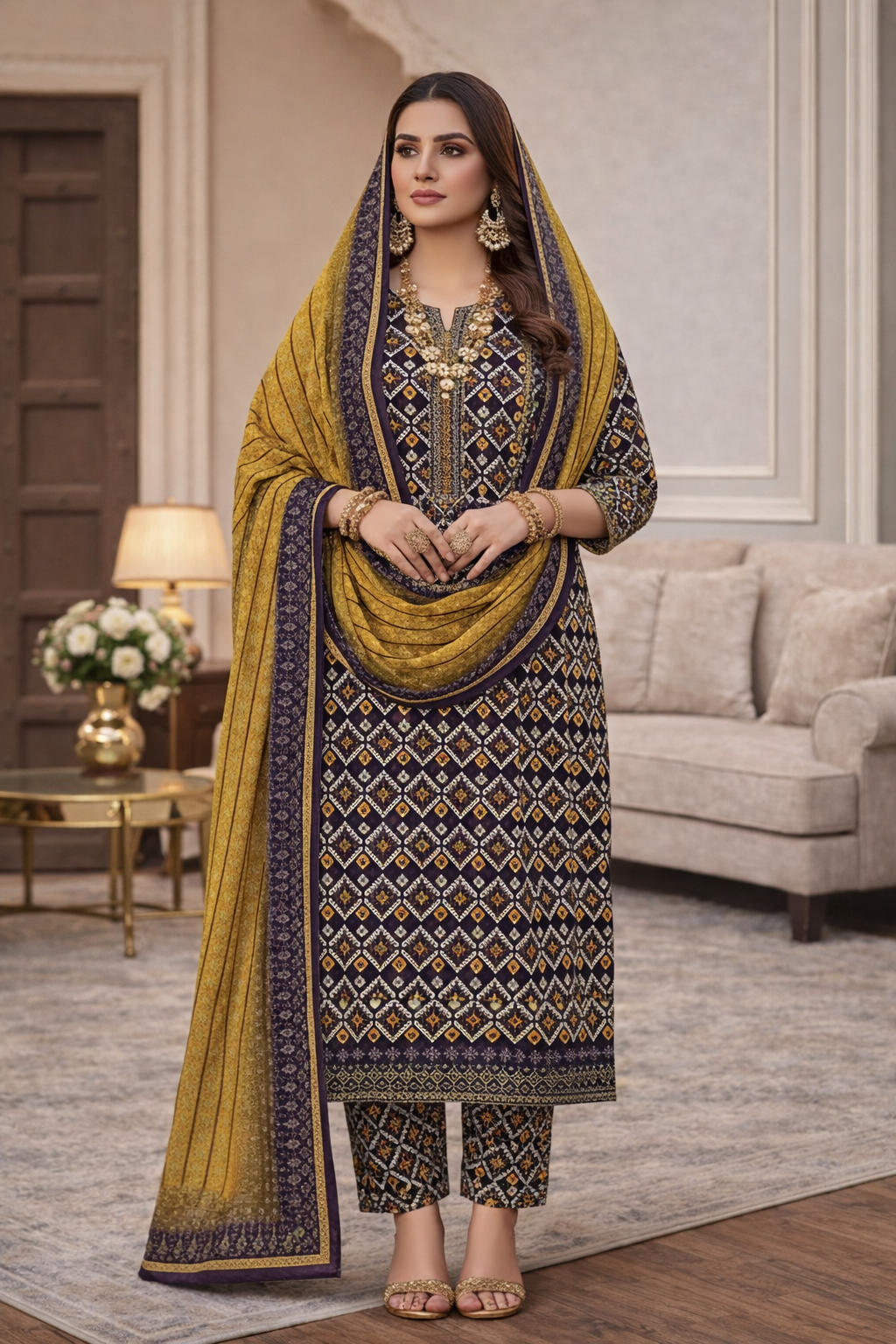 Swiss Lawn Unstitched 3 Piece Mystery - Z1401