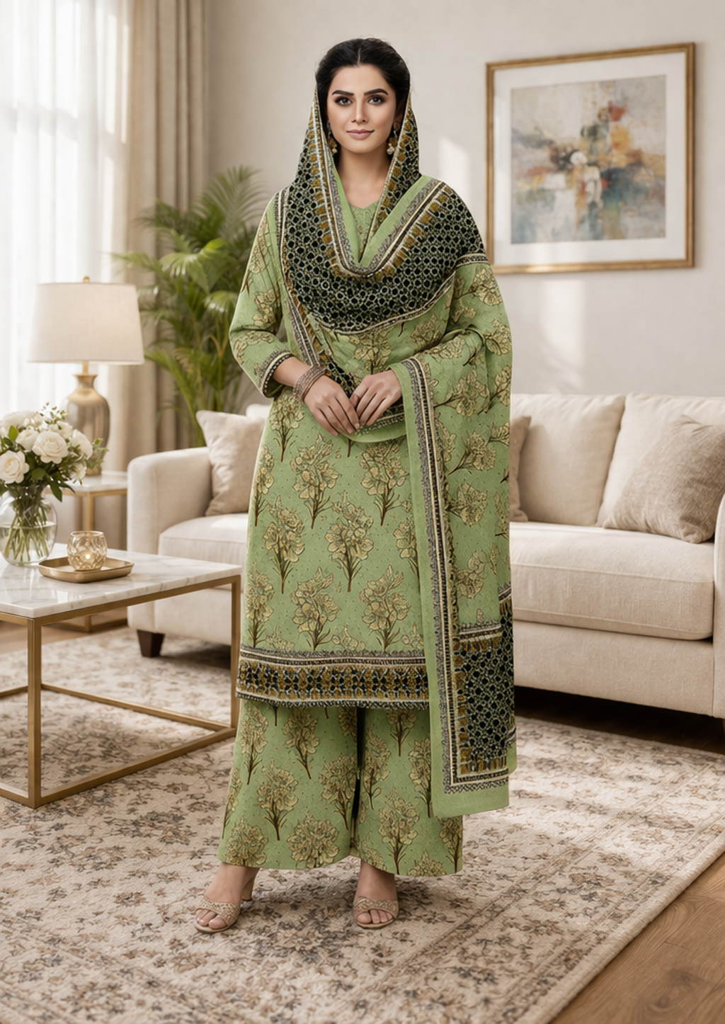 Swiss Lawn Unstitched 3 Piece Mystery - Z1401
