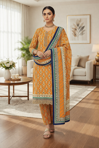 Swiss Lawn Unstitched 3 Piece Mystery - Z1401