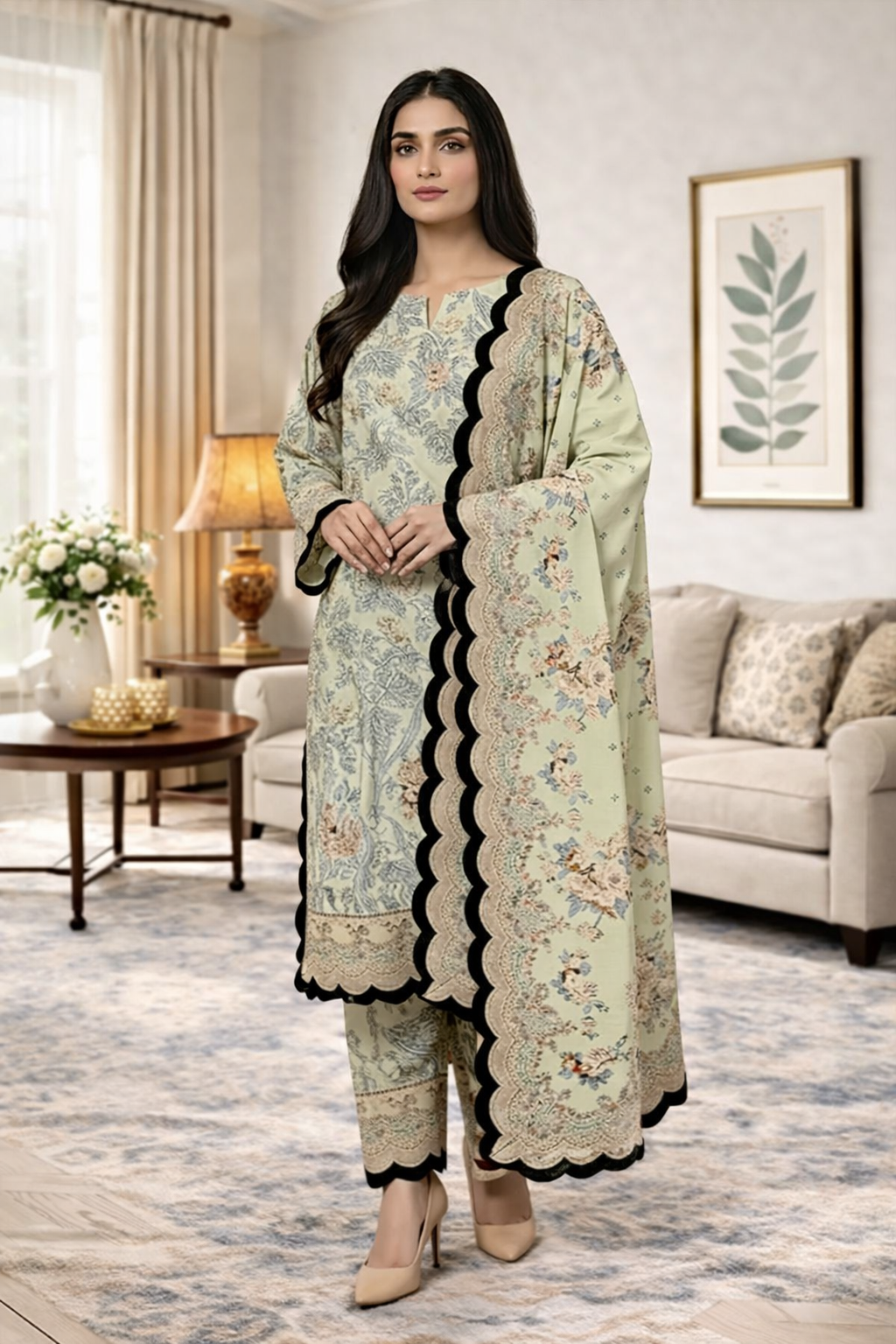 Swiss Lawn Unstitched 3 Piece Mystery - Z1401