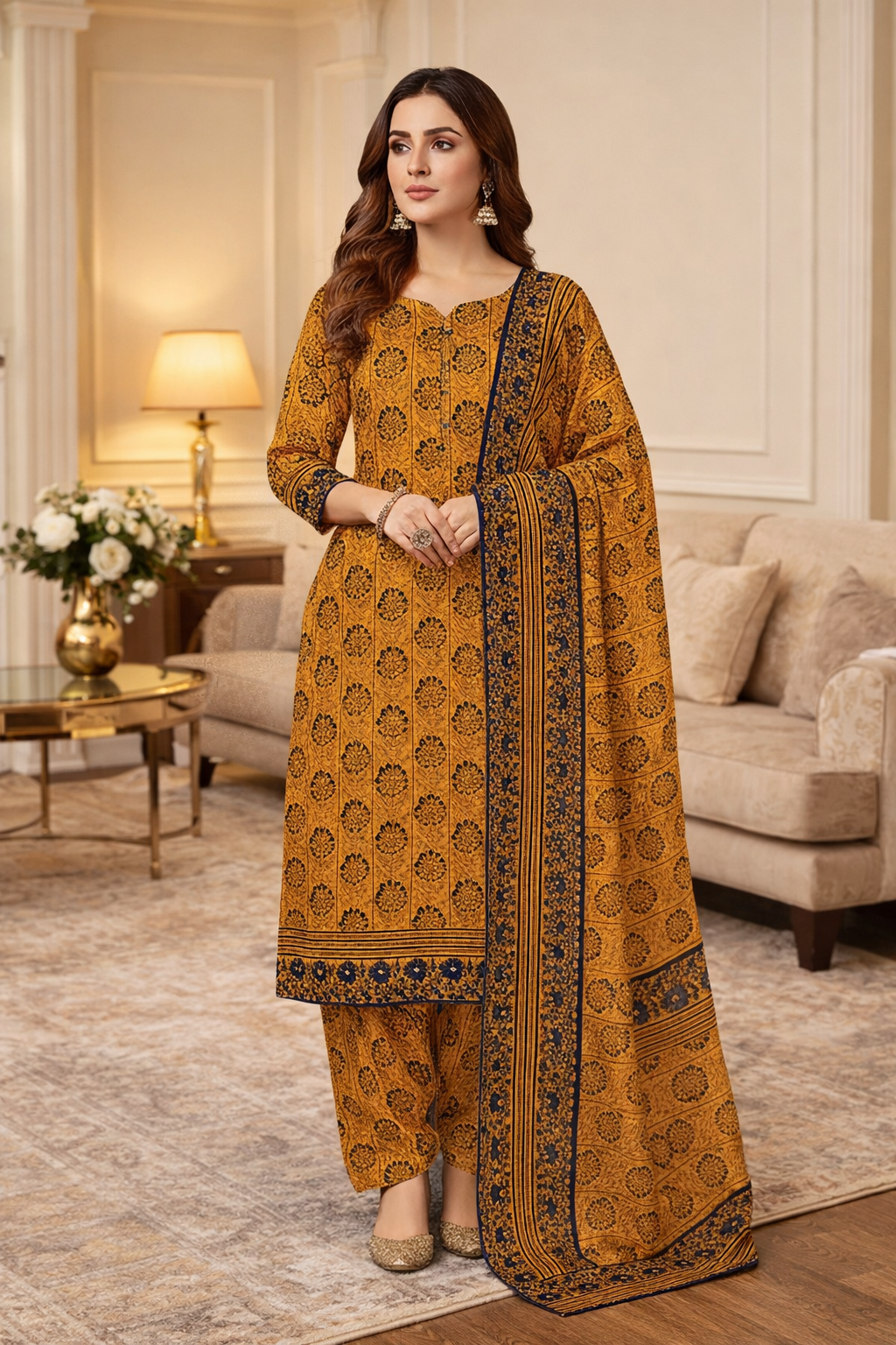Swiss Lawn Unstitched 3 Piece Mystery - Z1401