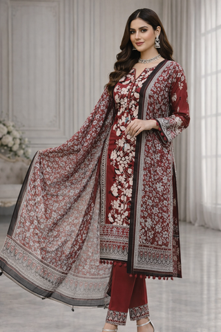 Swiss Lawn Unstitched 3 Piece Mystery - Z1401