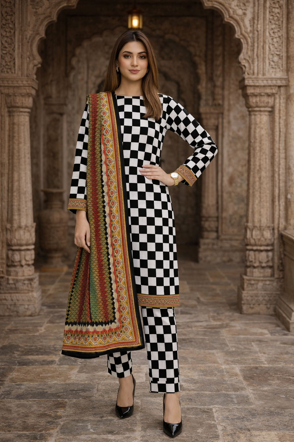 Swiss Lawn Unstitched 3 Piece Mystery - Z1401