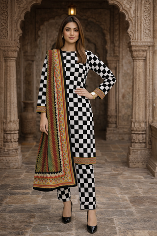 Swiss Lawn Unstitched 3 Piece Mystery - Z1401