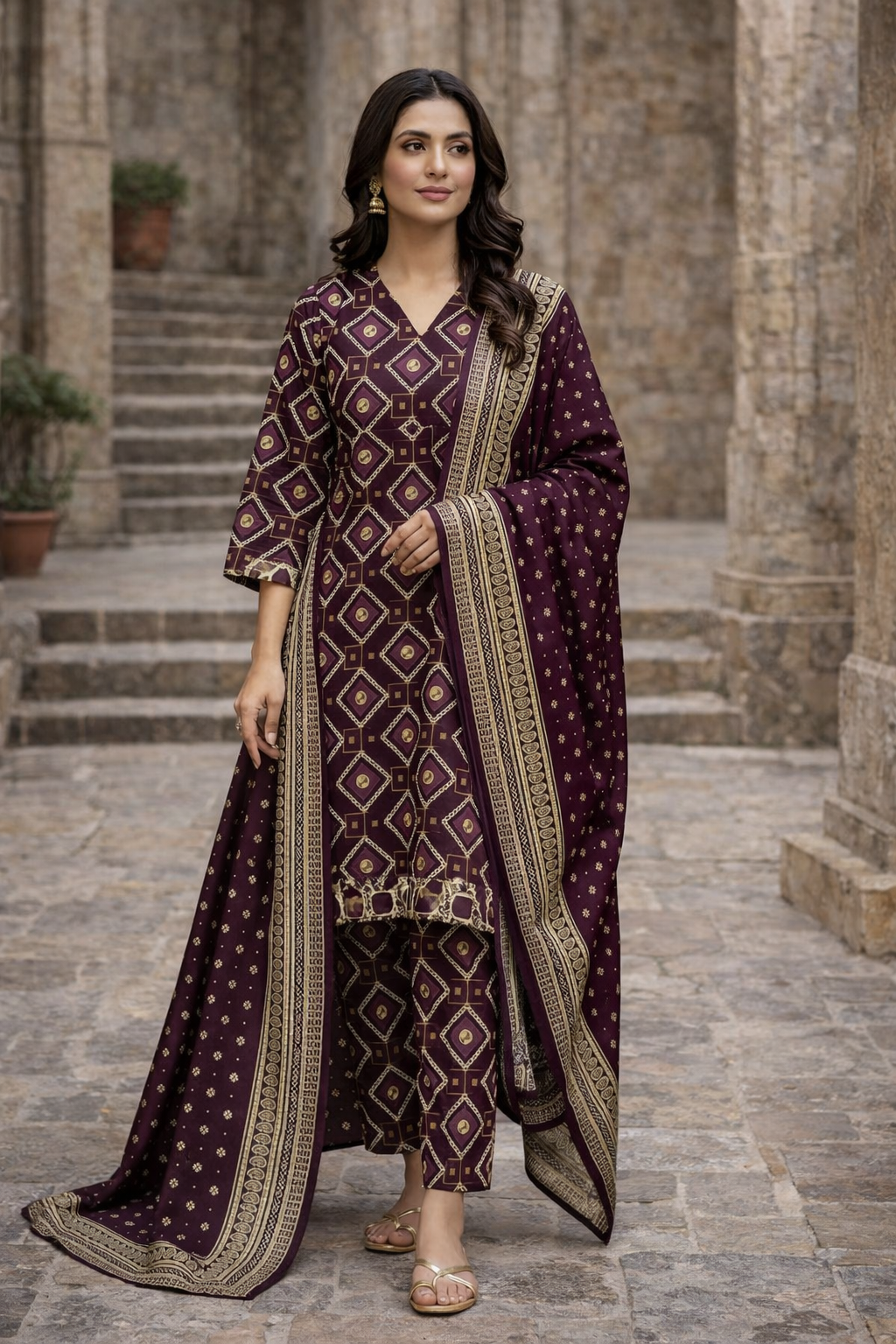 Swiss Lawn Unstitched 3 Piece Mystery - Z1401