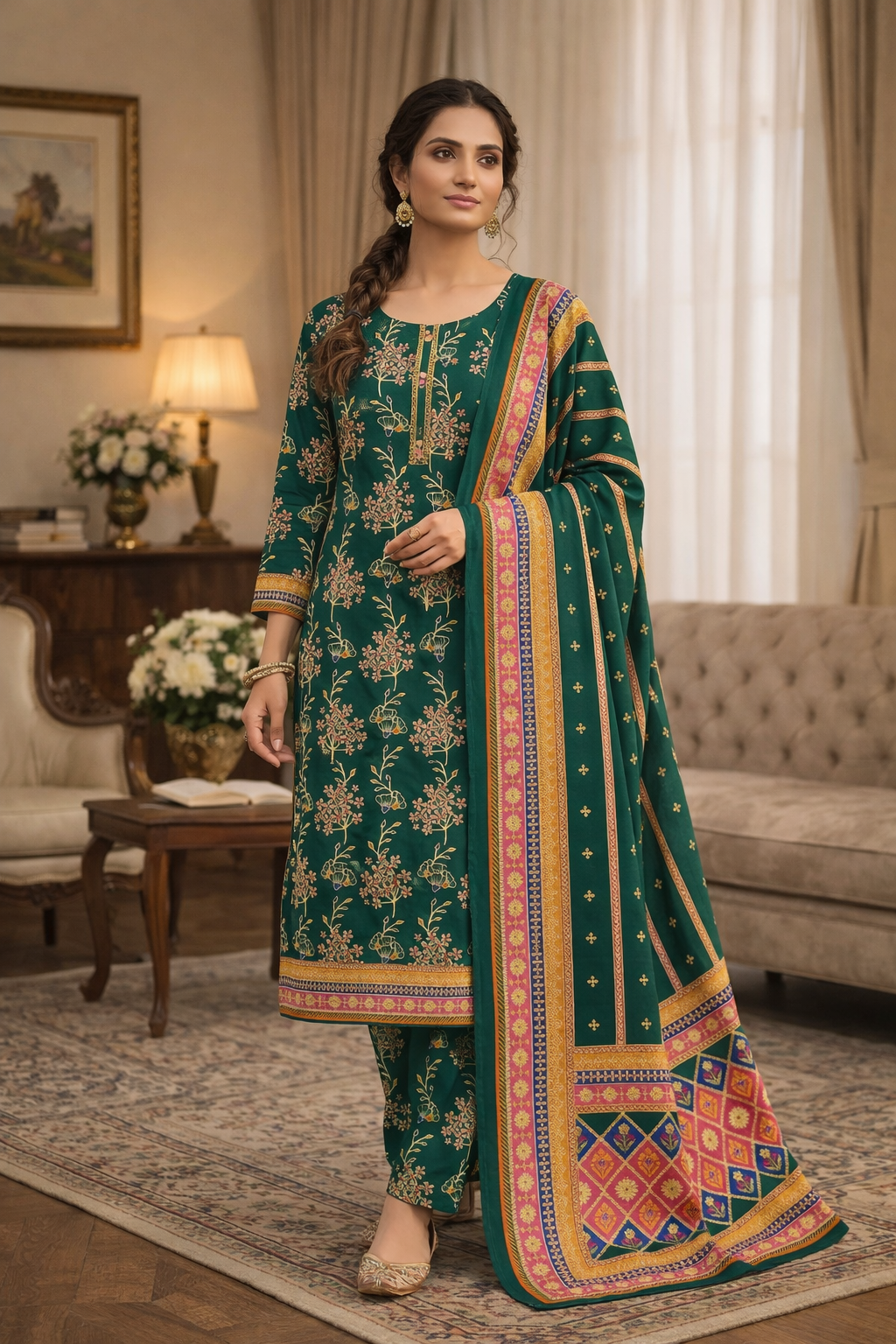 Swiss Lawn Unstitched 3 Piece Mystery - Z1401