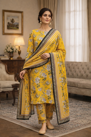 Swiss Lawn Unstitched 3 Piece Mystery - Z1401