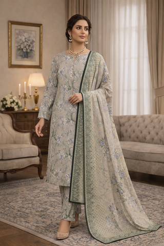 Swiss Lawn Unstitched 3 Piece Mystery - Z1401