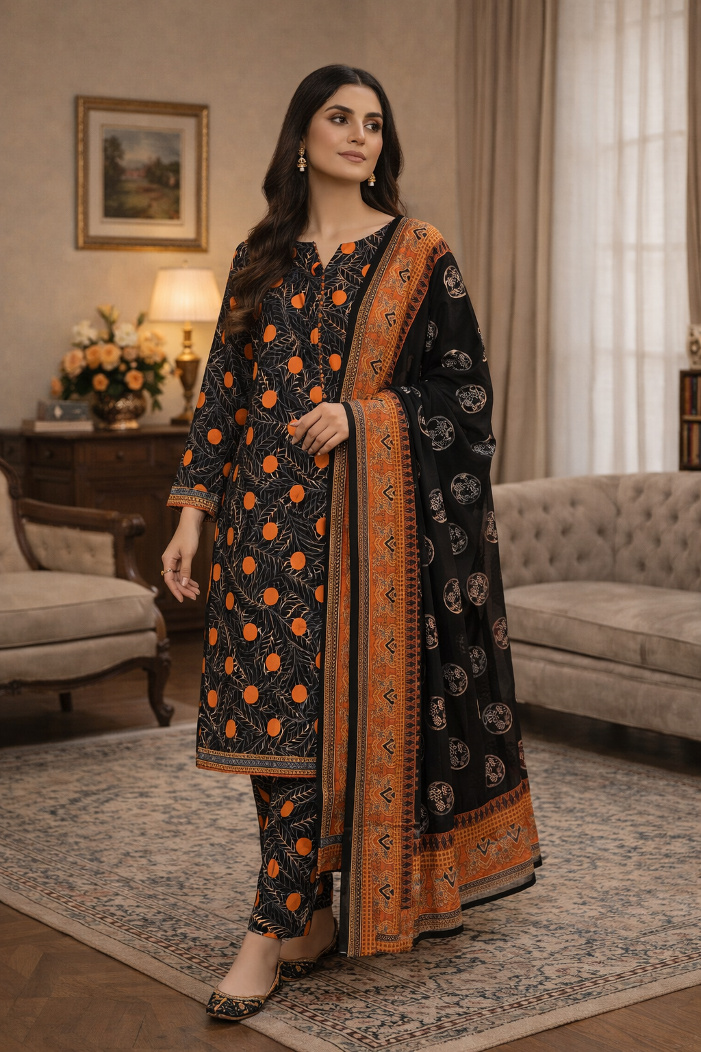 Swiss Lawn Unstitched 3 Piece Mystery - Z1401
