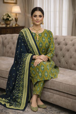 Swiss Lawn Unstitched 3 Piece Mystery - Z1401
