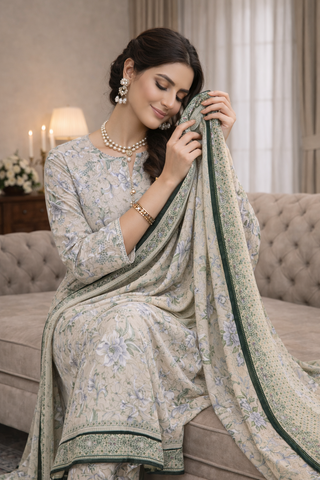 Swiss Lawn Unstitched 3 Piece Mystery - Z1401