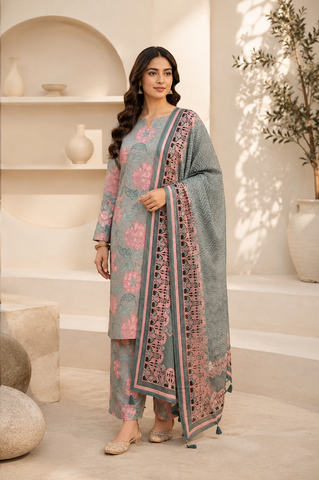 Swiss Lawn Unstitched 3 Piece Mystery - Z1401