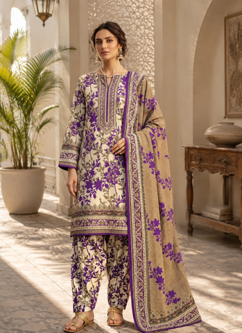 Swiss Lawn Unstitched 3 Piece Mystery - Z1401