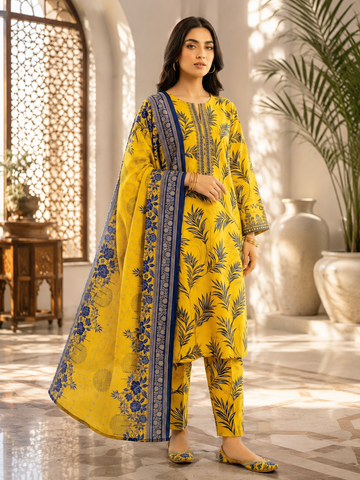 Swiss Lawn Unstitched 3 Piece Mystery - Z1401
