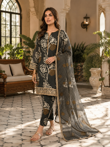 Swiss Lawn Unstitched 3 Piece Mystery - Z1401