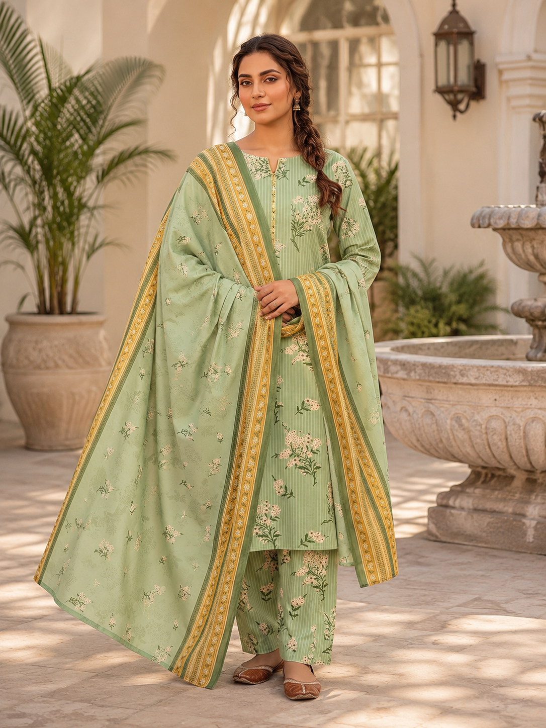 Swiss Lawn Unstitched 3 Piece Mystery - Z1401