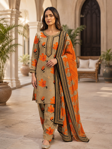 Swiss Lawn Unstitched 3 Piece Mystery - Z1401