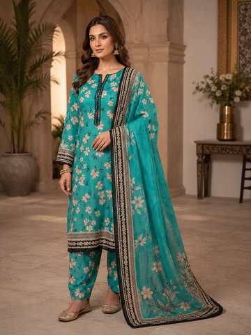 Swiss Lawn Unstitched 3 Piece Mystery - Z1401