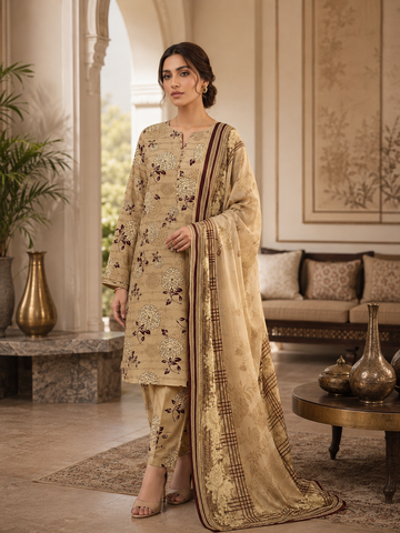 Swiss Lawn Unstitched 3 Piece Mystery - Z1401