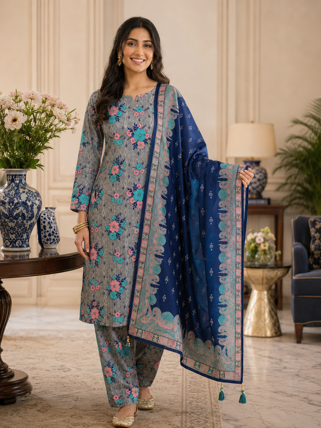 Swiss Lawn Unstitched 3 Piece Mystery - Z1401