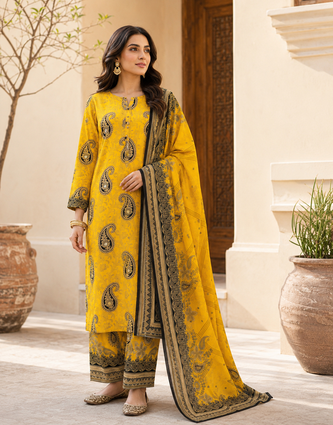Swiss Lawn Unstitched 3 Piece Mystery - Z1401