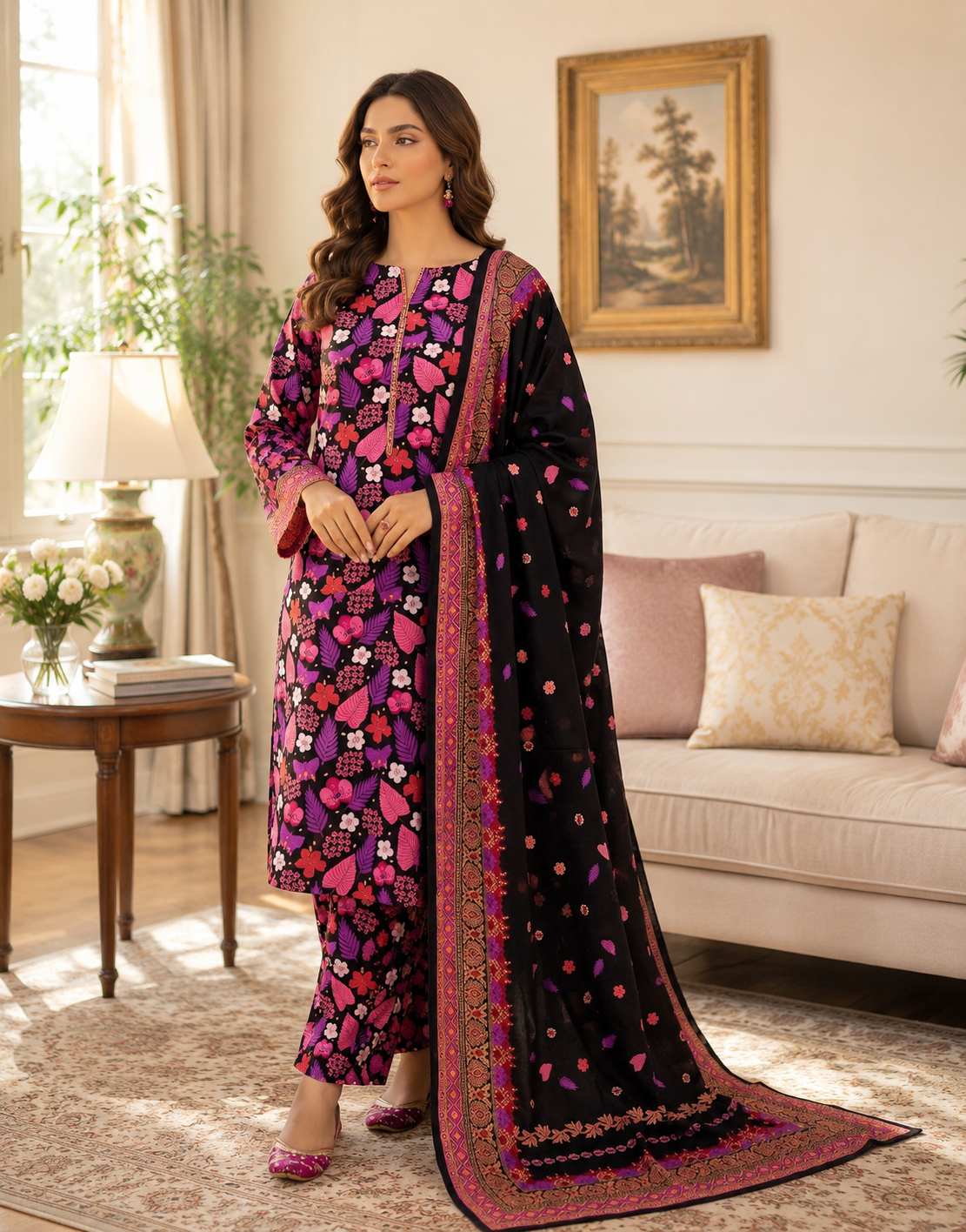 Swiss Lawn Unstitched 3 Piece Mystery - Z1401