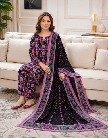 Swiss Lawn Unstitched 3 Piece Mystery - Z1401