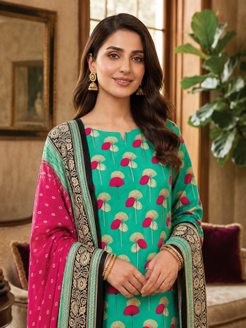 Swiss Lawn Unstitched 3 Piece Mystery - Z1401