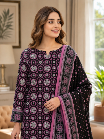 Swiss Lawn Unstitched 3 Piece Mystery - Z1401