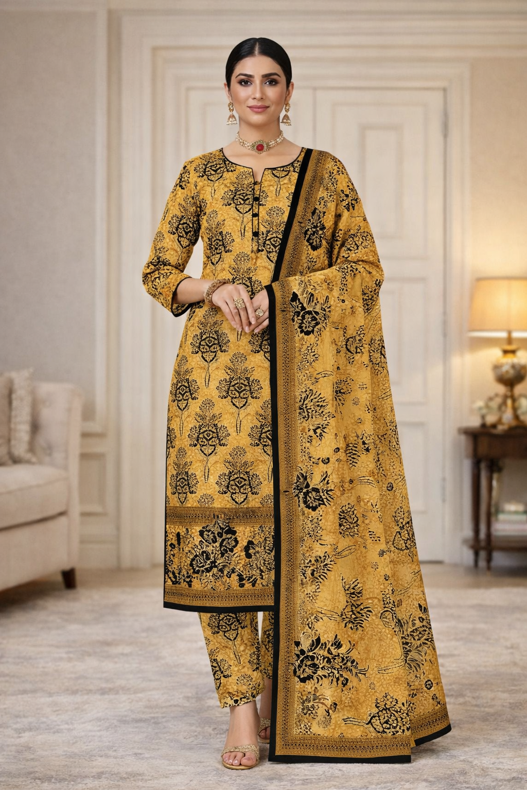 Swiss Lawn Unstitched 3 Piece Mystery - Z1401