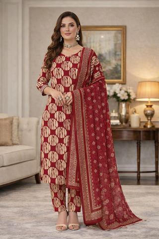 Swiss Lawn Unstitched 3 Piece Mystery - Z1401