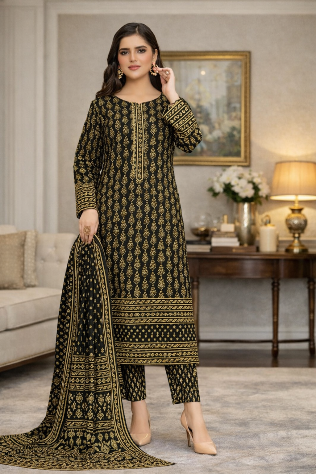 Swiss Lawn Unstitched 3 Piece Mystery - Z1401
