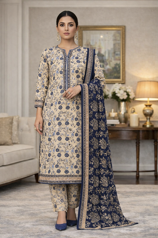 Swiss Lawn Unstitched 3 Piece Mystery - Z1401