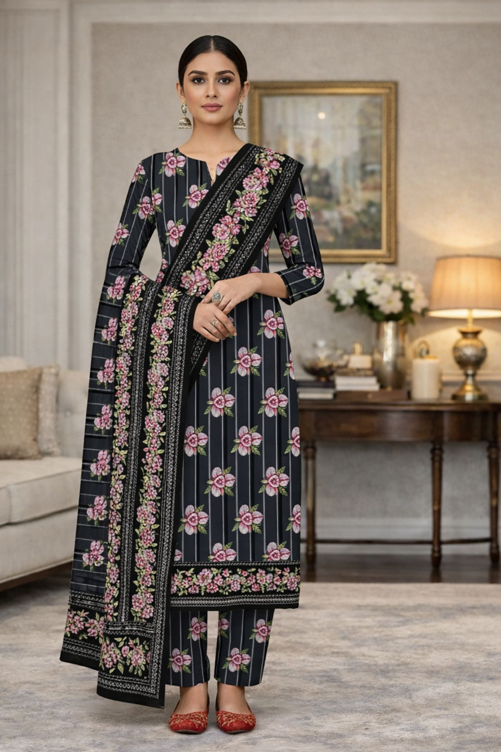 Swiss Lawn Unstitched 3 Piece Mystery - Z1401
