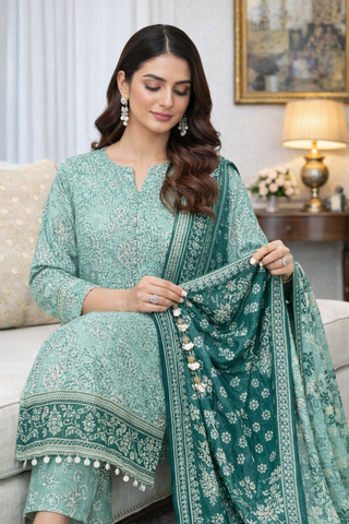 Swiss Lawn Unstitched 3 Piece Mystery - Z1401