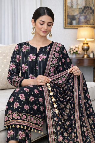 Swiss Lawn Unstitched 3 Piece Mystery - Z1401