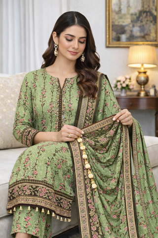 Swiss Lawn Unstitched 3 Piece Mystery - Z1401