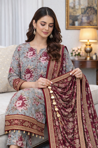 Swiss Lawn Unstitched 3 Piece Mystery - Z1401