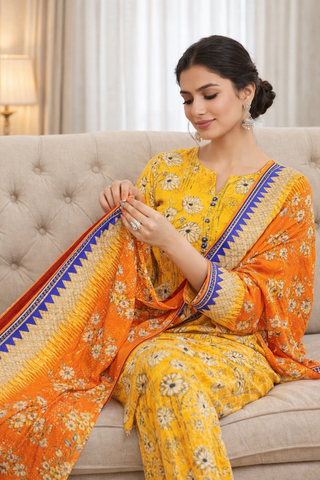 Swiss Lawn Unstitched 3 Piece Mystery - Z1401